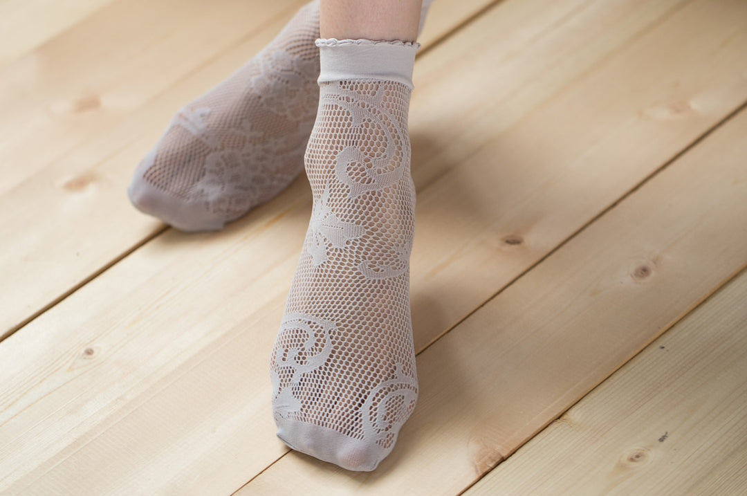 Ankle High Stockings D-2045-GRAY