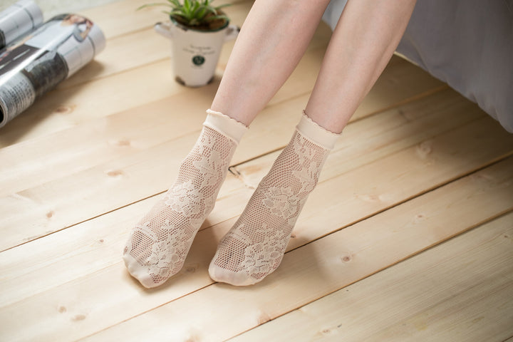 Ankle High Stockings D-2045-Nude