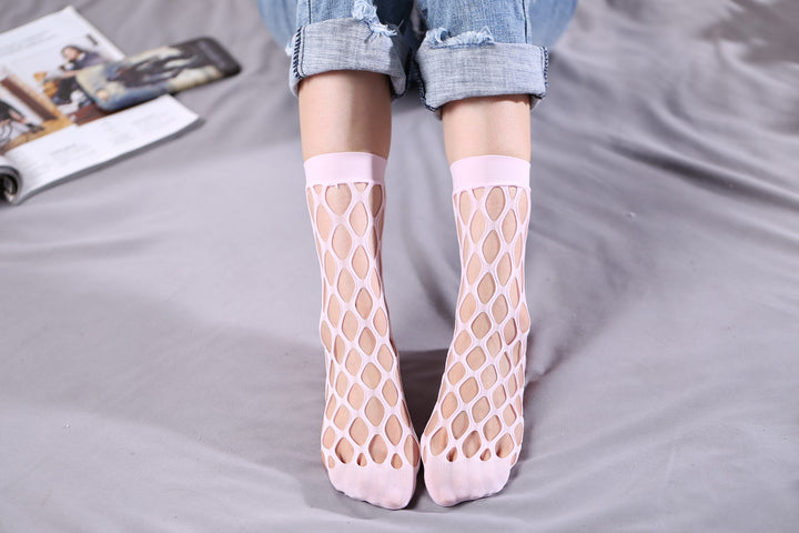 Ankle High Stockings D-2523-Light-Pink
