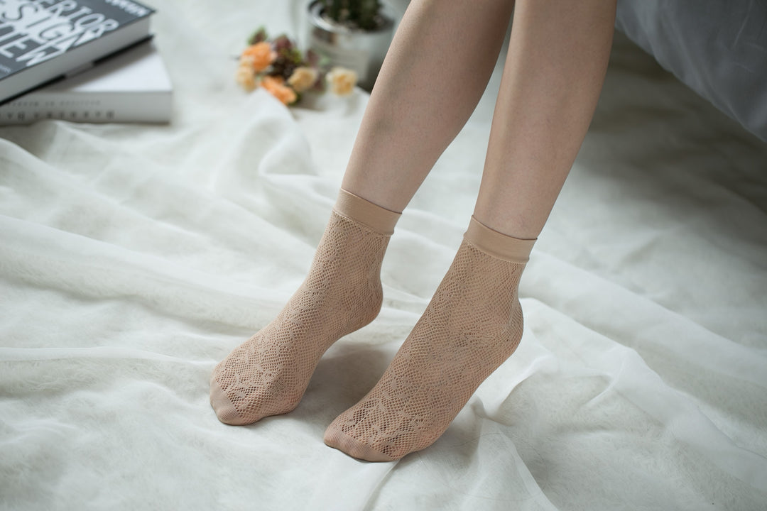 Ankle High Stockings D-2054-Nude