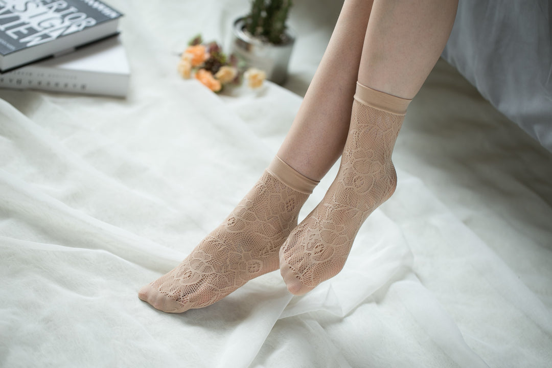 Ankle High Stockings D-2055-Nude