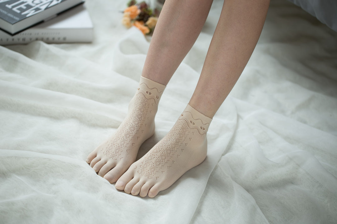 Ankle High Stockings D-2517-Nude