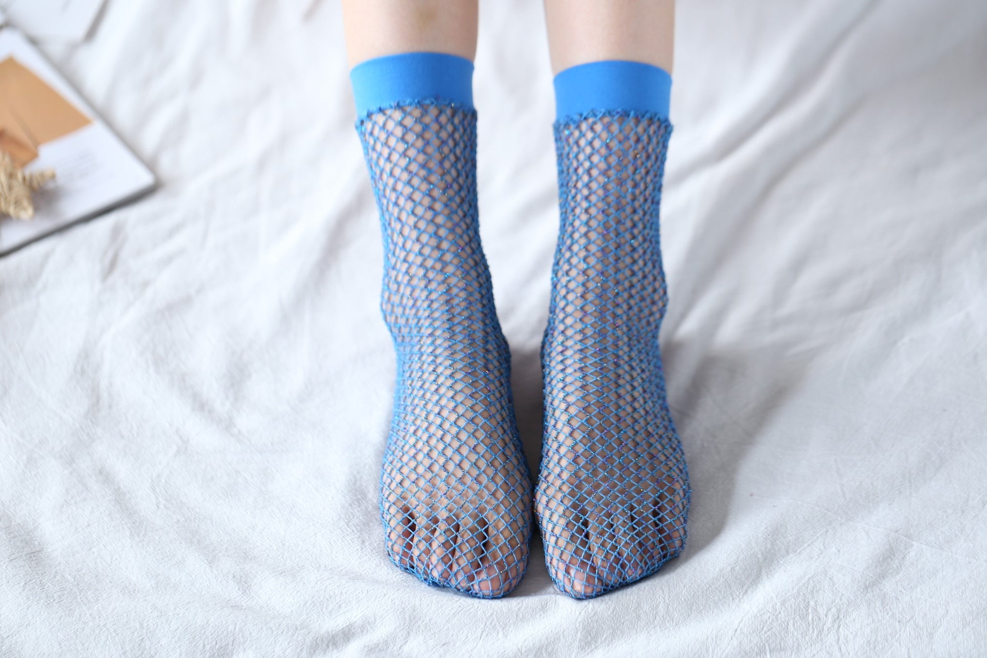 Ankle High Stockings D-2700-Blue