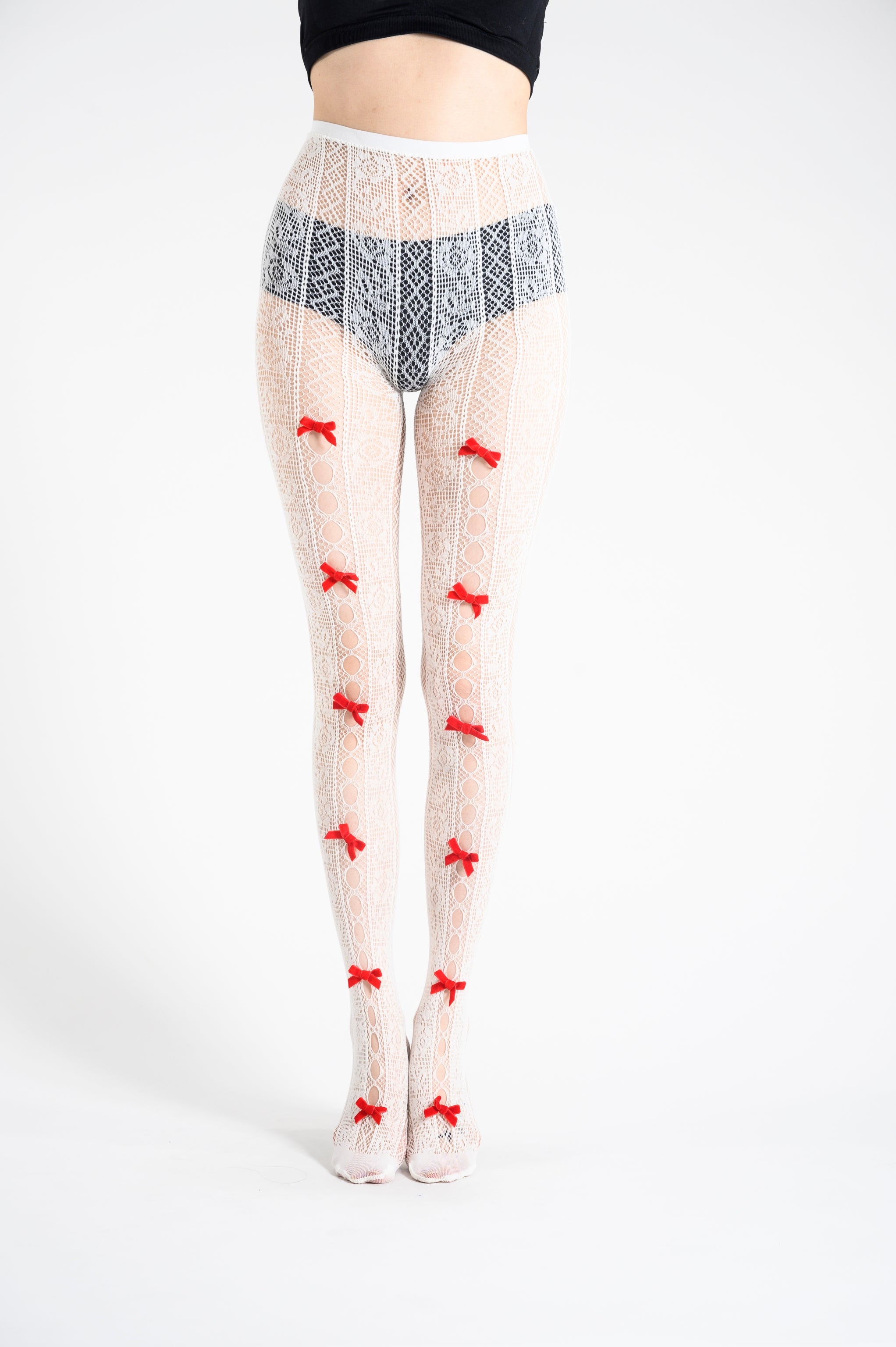 Fishnet Tights 111355-2-White Front