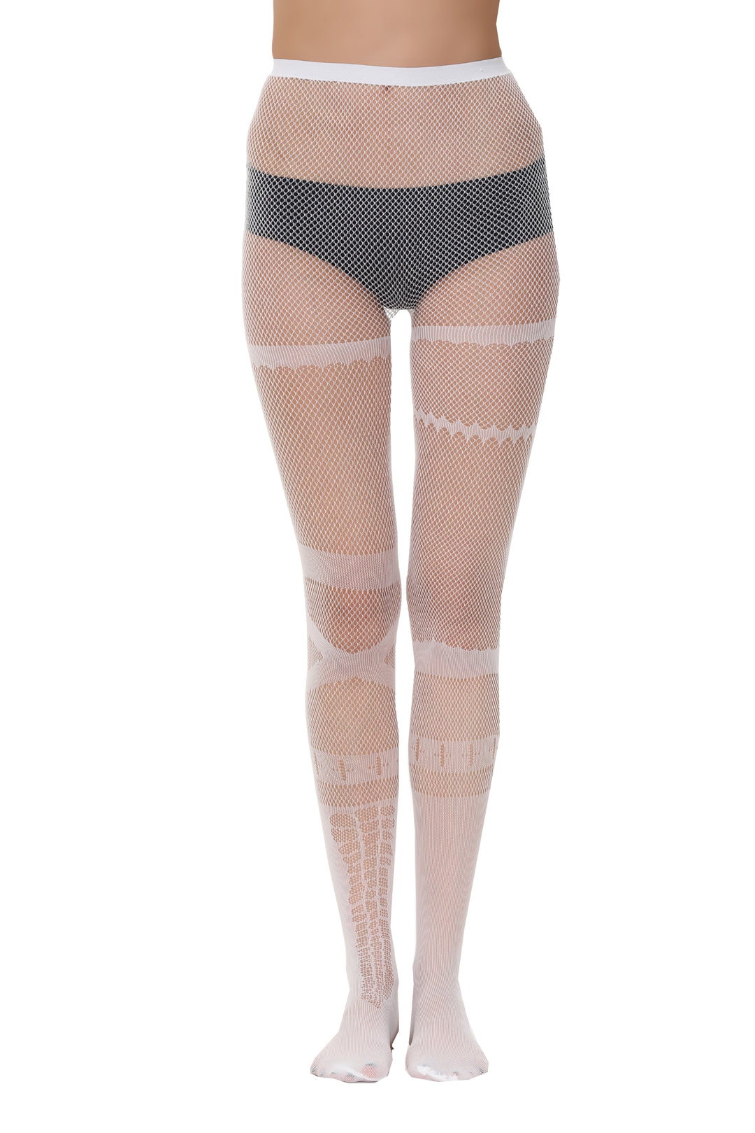 Fishnet Tights 111435-White Front