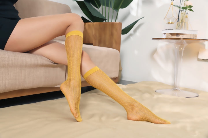Knee High Stockings 170120-Ginger-Yellow Front